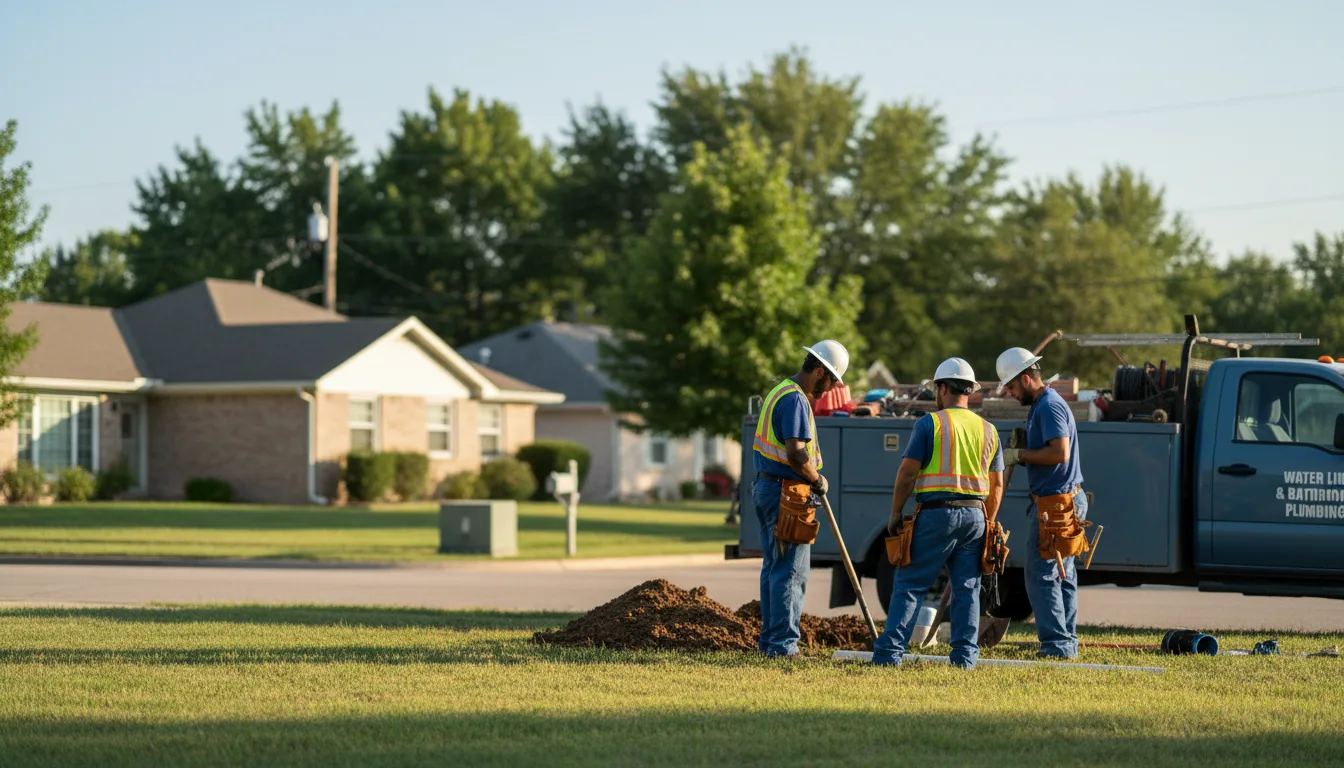 Residential water line and bathroom plumbing service in Maynard, AR